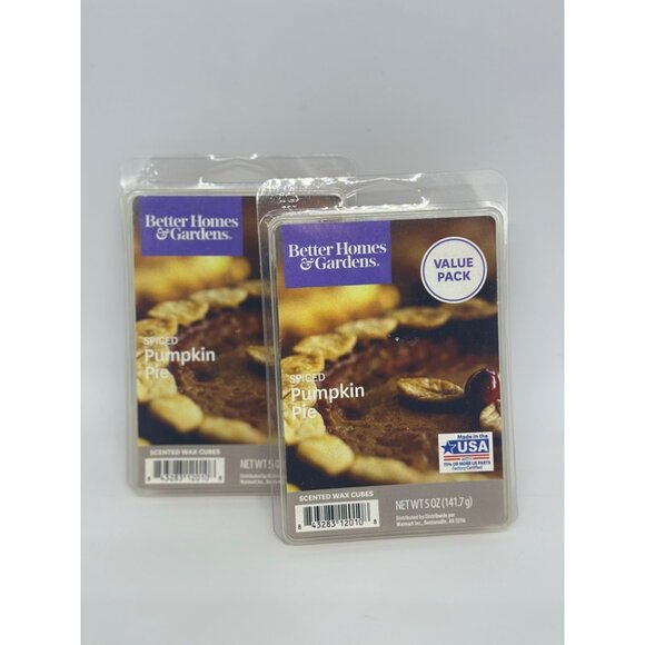NIP 2 Packs Better Homes & Gardens Scented Wax Cubes SPICED PUMPKIN PIE - Picture 1 of 3